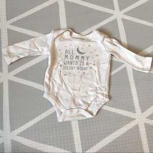 Silent Night Onesie 0-3M